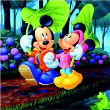 Puzzle magnetic Mickey si Minnie